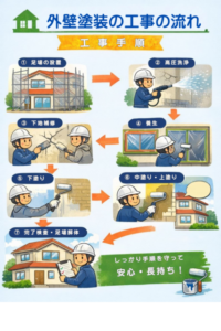 外壁塗装の工事の流れ