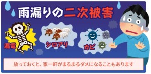 ベランダ　雨漏り　修理