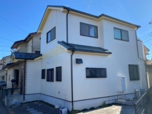 埼玉県鴻巣市　外壁塗装　屋根上葺き