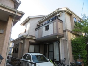 埼玉県鴻巣市　外壁塗装　屋根上葺き