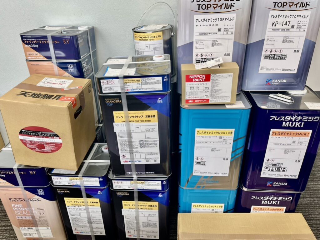 熊谷市・さいたま市・前橋市などの外壁塗装で使用する塗料と資材